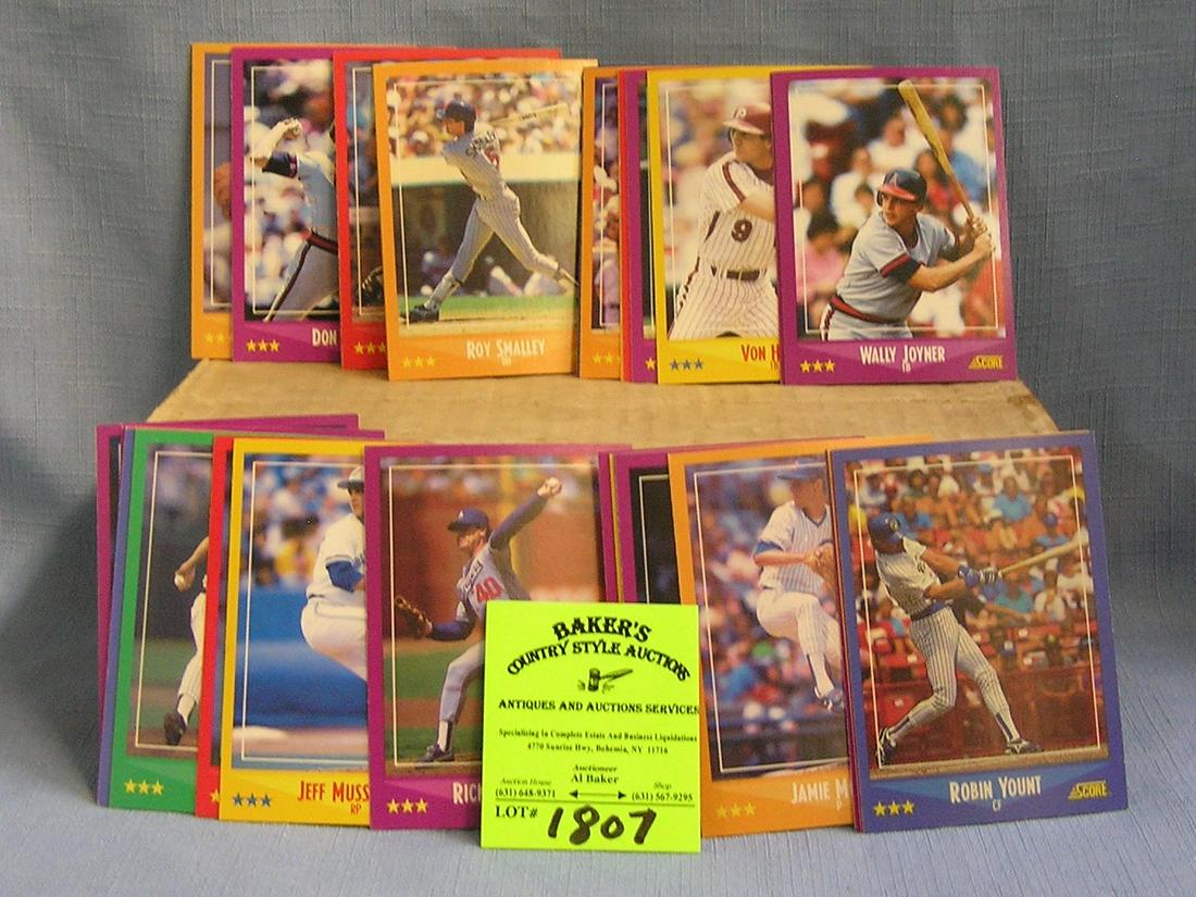 Box of vintage 1988 score baseball cards: Box of vintage 1988 score baseball cards est. value $35.00-$50.00