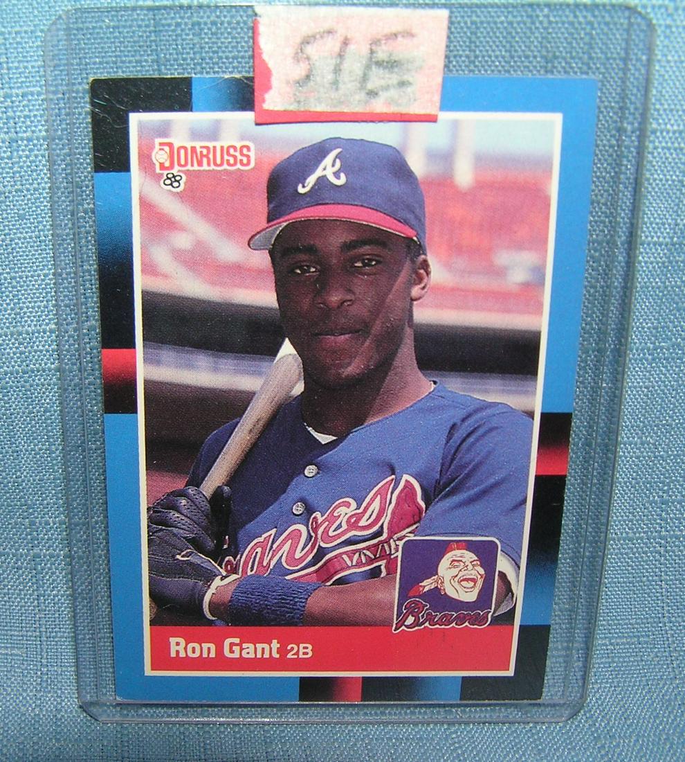 Ron Gant rookie baseball card: Ron Gant rookie baseball card