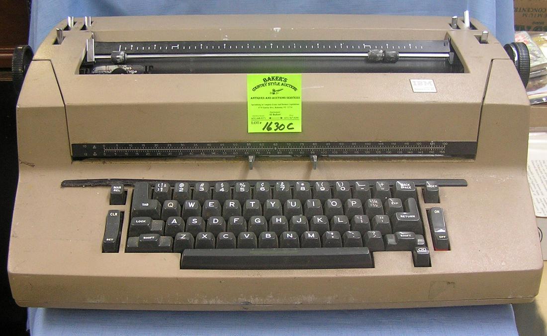 Vintage IBM electric 2 typewriter: Vintage IBM electric 2 typewriter est. value $150.00-$200.00