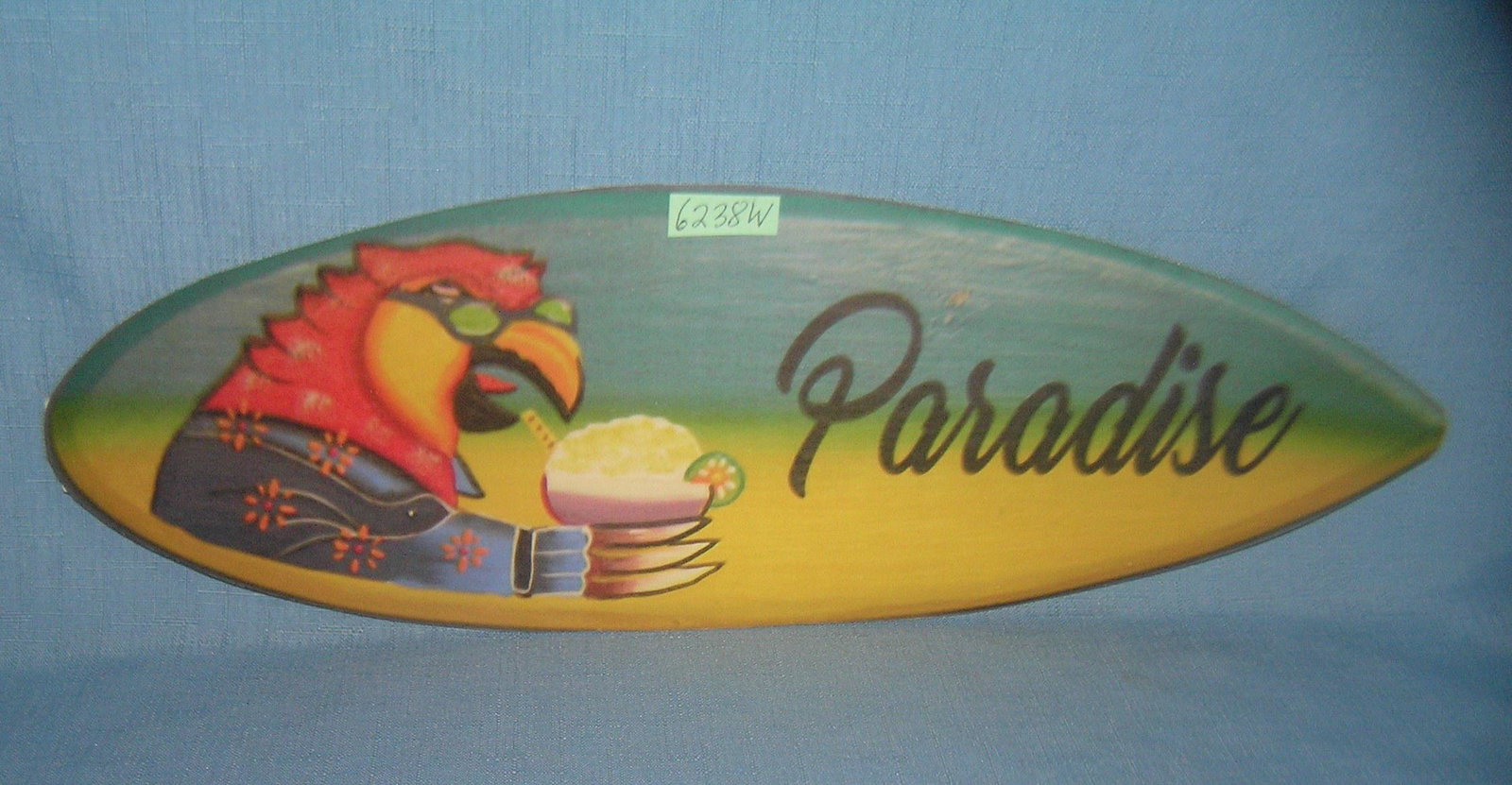 Jimmy Buffet style welcome to Paradise retro style sign: Jimmy Buffet style welcome to Paradise retro style license plate size sign est. value $25.00-$30.00