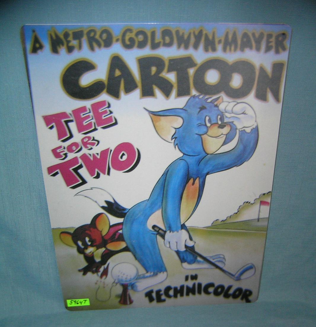 Tom and Jerry tea for 2 retro style advertising sign: Tom and Jerry tea for 2 cartoon retro style advertising sign est. value $50.00-$65.00
