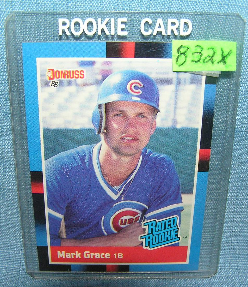 Mark Grace rookie baseball card: Mark Grace rookie baseball card est. value $25.00-$30.00