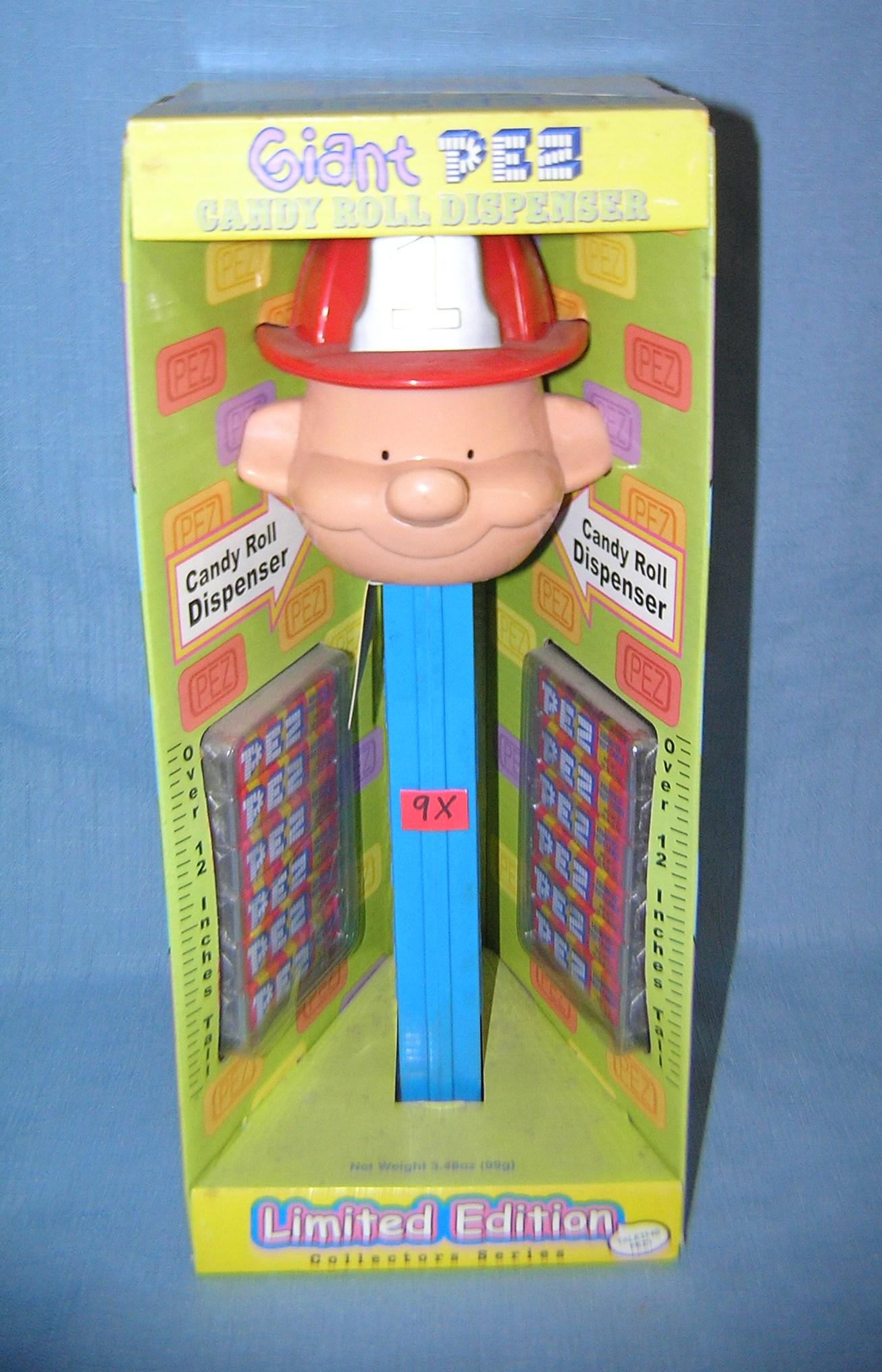 PEZ fireman giant sized PEZ candy roll dispenser: PEZ fireman giant sized PEZ candy roll dispenser est. value $35.00-$40.00