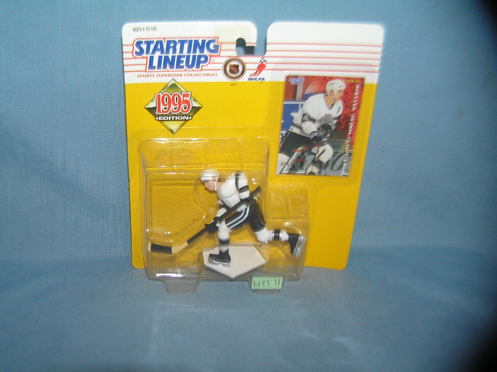 Rob Blake hockey figure and sport card: Rob Blake hockey figure and sport card mint on card est. value $25.00-$30.00