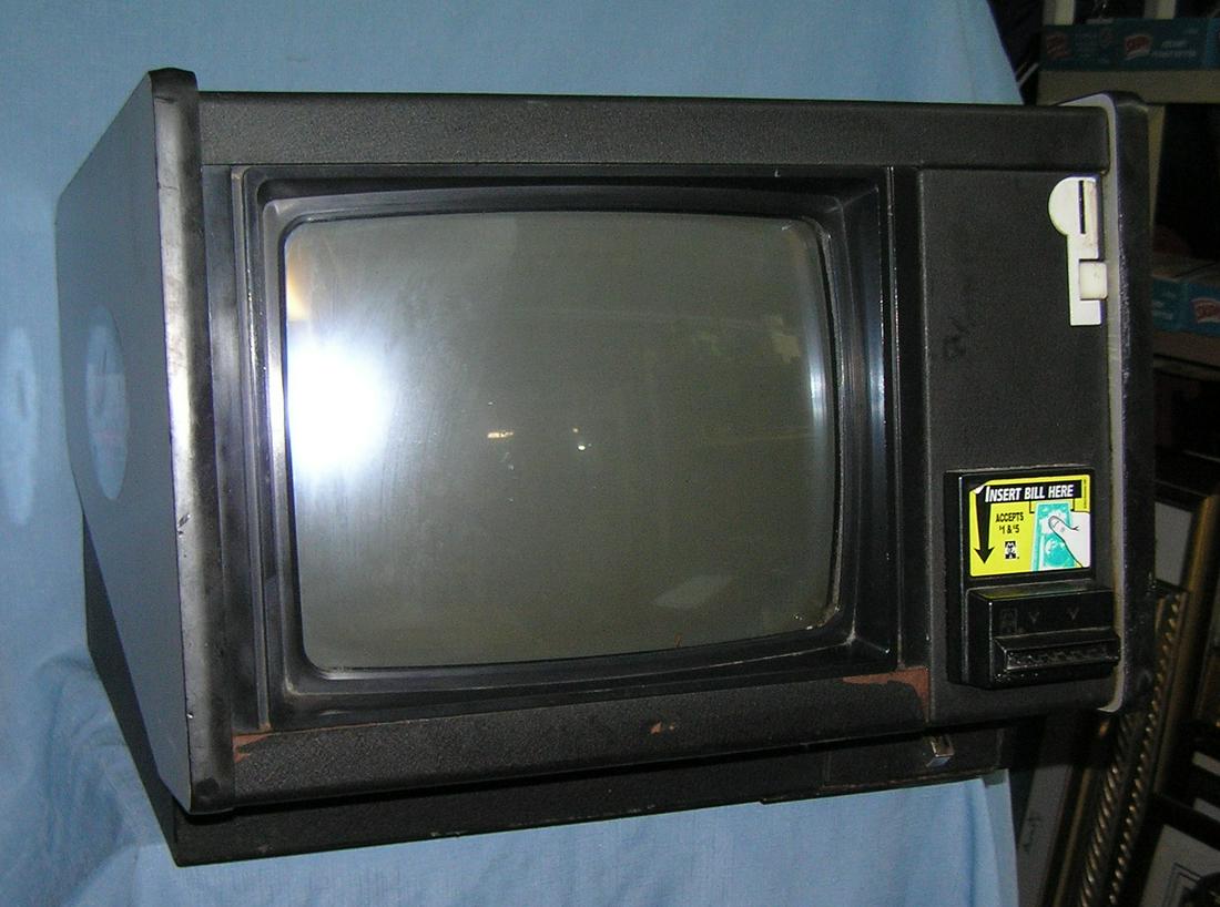 Megatouch coinop electronic video game viewer: Megatouch coinop electronic video game viewer powered by Force 2008 accepts one and five dollar bills and coins table top arcade style coinop video gaming machine system with keys est. value $400.00-$