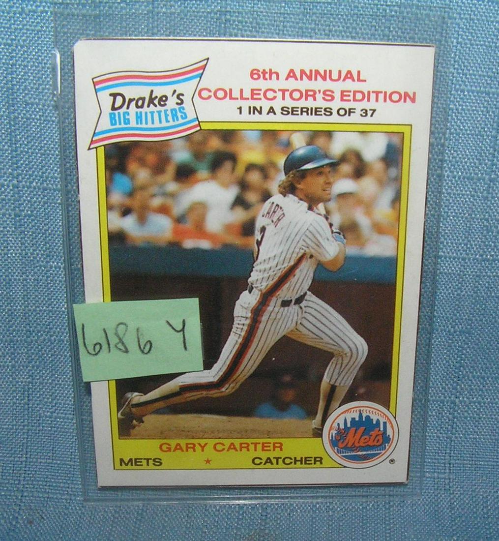 Vintage Drakes Gary Carter baseball: Vintage Drakes Gary Carter baseball card est. value $25.00-$30.00