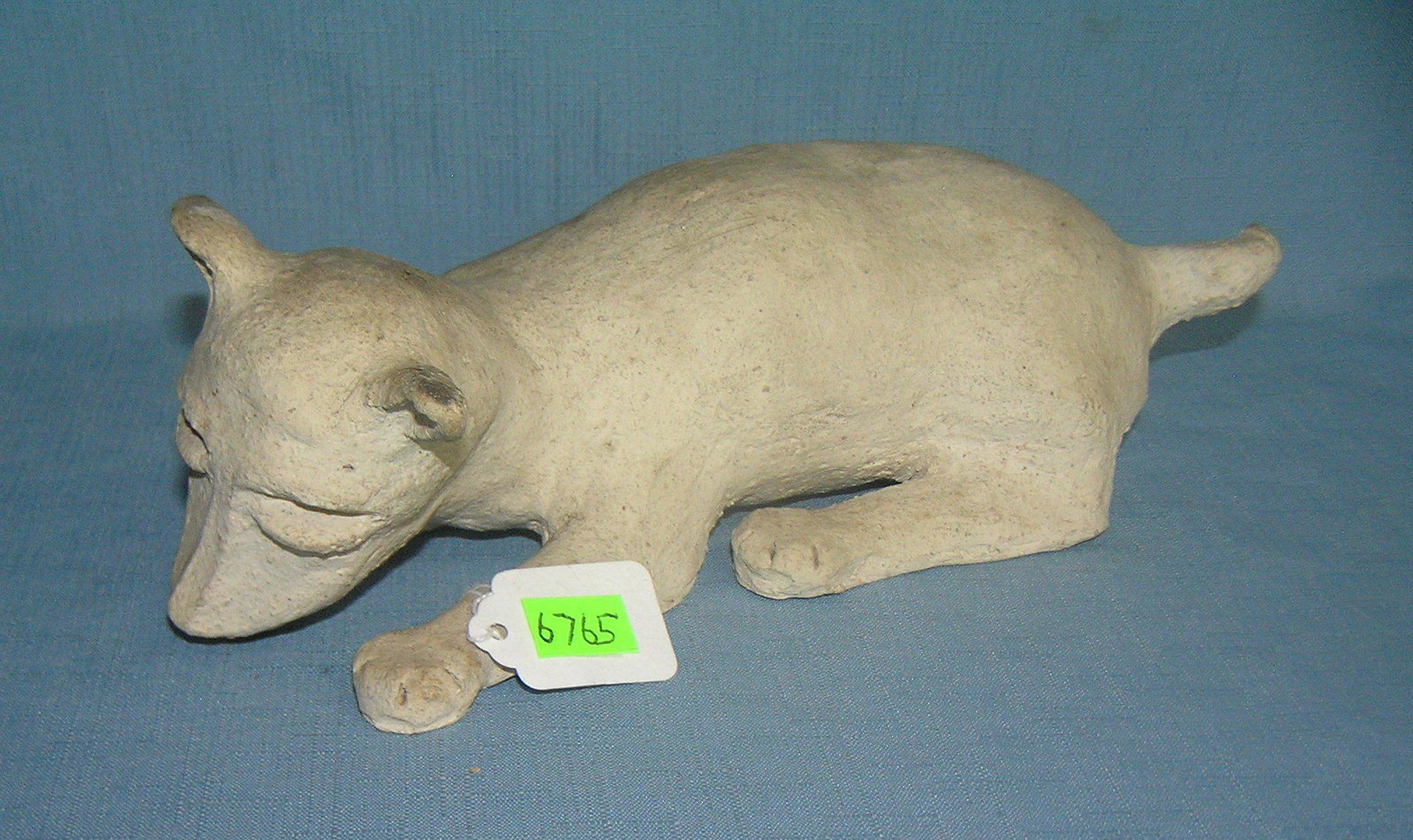 Heavy Art Pottery dog door stop: Heavy Art Pottery dog door stop est. value $30.00-$35.00