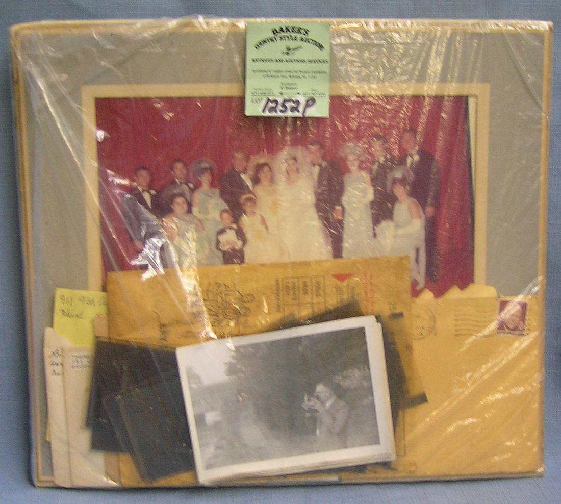 Group of antique and vintage photos: Group of antique and vintage photos including wedding, negatives and more est. value $40.00-$50.00