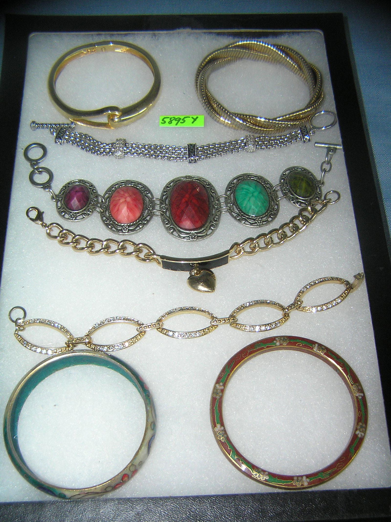 Collection of quality costume jewelry bracelets: Collection of quality costume jewelry bracelets includes clonnise and semi precious stones est. value $75.00-$100.00
