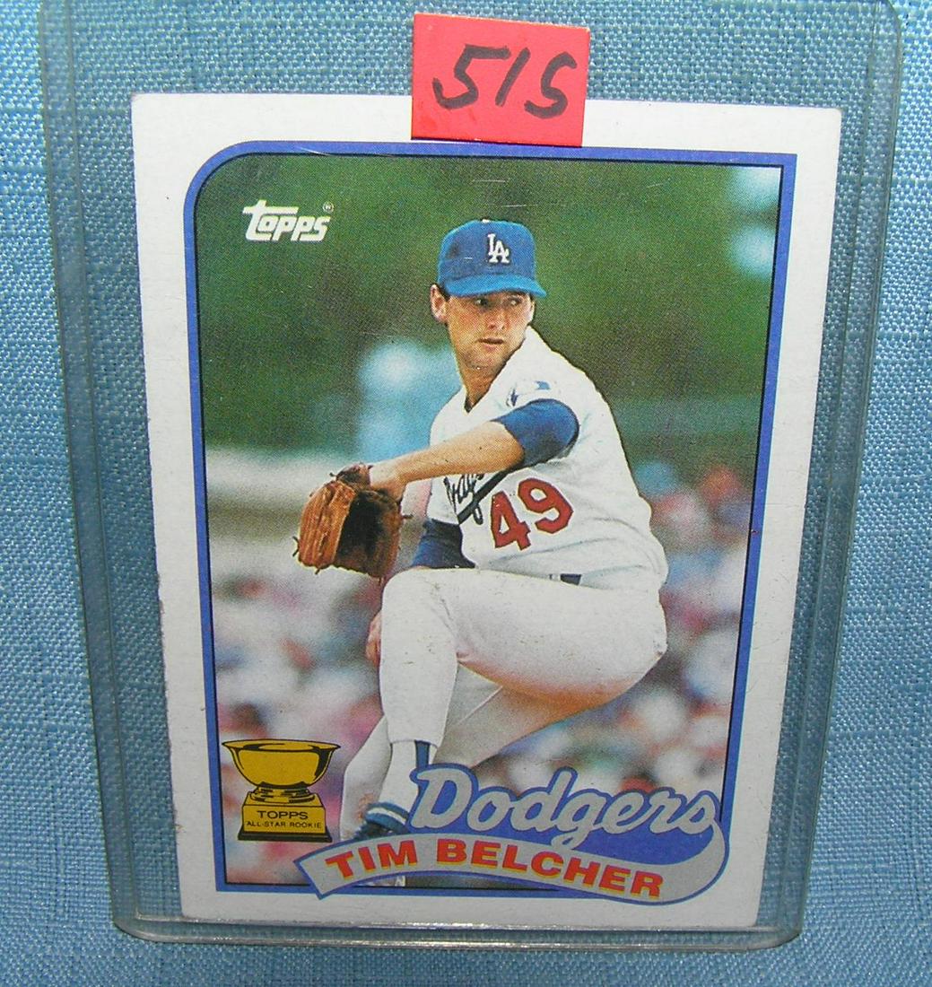 Tim Belcher rookie baseball card: Tim Belcher rookie baseball card