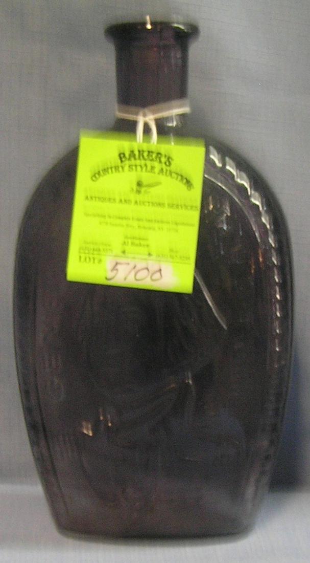 Vintage style George Washington purple glass flask: Vintage style George Washington purple glass flask $50.00-$60.00