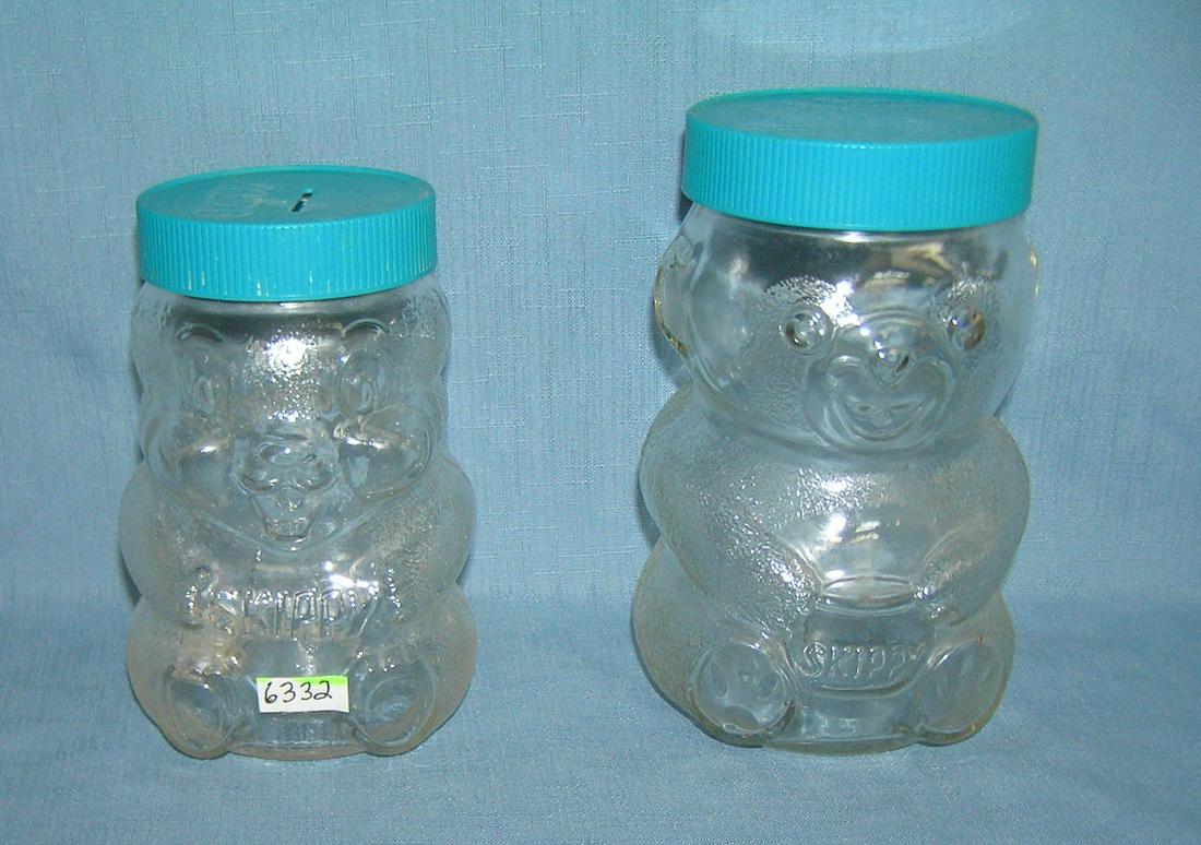 Pair of Skippy figural bear shaped storage jars: Pair of Skippy figural bear shaped storage jars est. value $25.00-$30.00