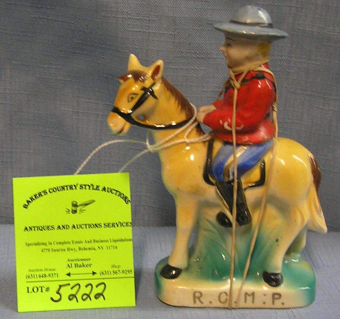 Royal Canadian mounted police figural S&P set: Royal Canadian mounted police officer figural salt and pepper shaker set est. value $65.00-$75.00