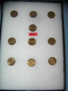 Collection of solid brass US state commemoratives: Collection of solid brass US state commemoratives est. value $35.00-$45.00