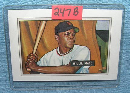 Willie Mays Bowman reprint Baseball card: Willie Mays Bowman reprint Baseball card