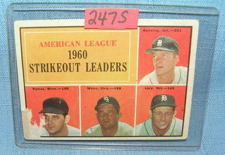 Amer. League 60's strike out leaders Baseball card: American League 1960's strike out leaders Baseball card