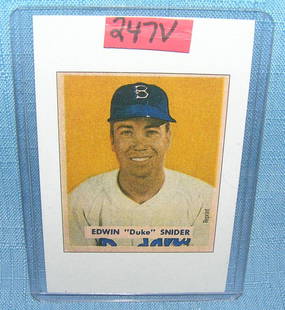 Duke Snider Bowman reprint Baseball card: Duke Snider Bowman reprint Baseball card