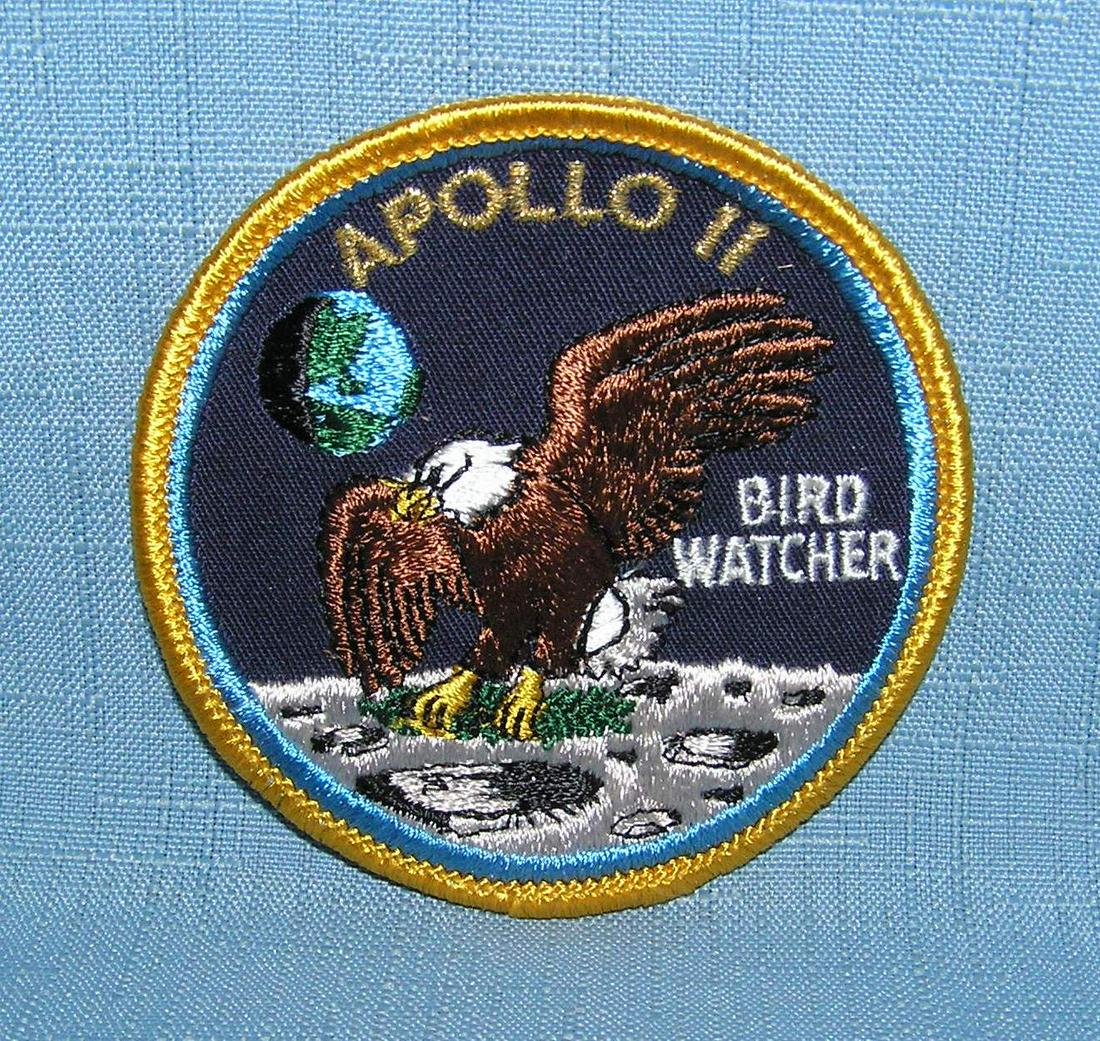 Rare original Apollo 11 moon landing patch: Rare original Apollo 11 first man on the moon landing patch 3 inch consigned from a former NASA space program employee mint condition est. value $80.00-$100.00
