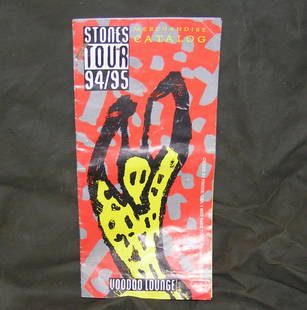 1994 and 1995 Rolling Stones merchandise catalog: 1994 and 1995 Rolling Stones merchandise or product catalog est. value $30.00-$35.00
