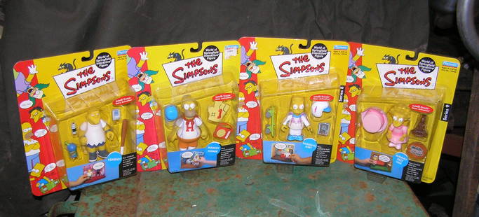 The Simpsons collection of character figures: The Simpsons collection of character figures mint on card est. value $150.00-$175.00