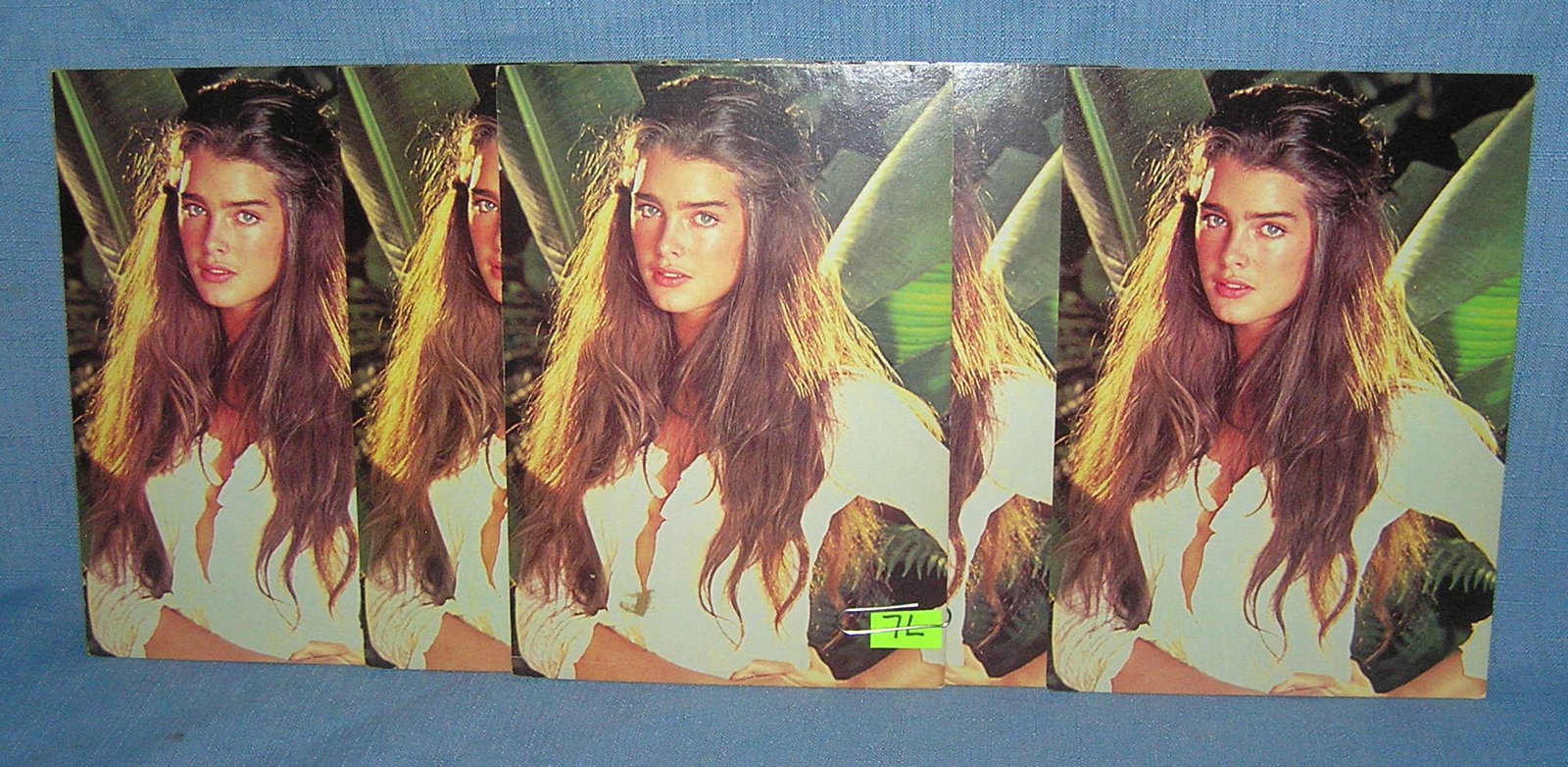 Brooke Shields color photo cards: Group of vintage Brooke Shields color photo cards est. value $35.00-$40.00