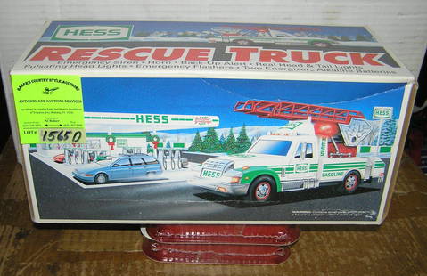 Vintage Hess Rescue Truck with original box: Vintage Hess Rescue Truck with original box est. value $50-$60