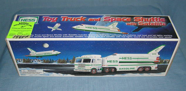Vintage Hess Toy Truck with space shuttle: Vintage Hess Toy Truck with space shuttle with statelite scarcer toy est. value $60-$70