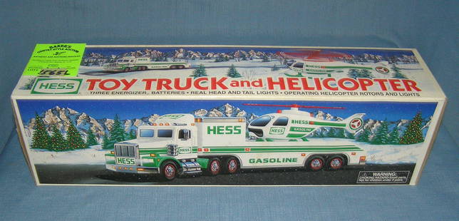 Vintage Hess Toy Truck and Helicopter scarcer: Vintage Hess Toy Truck and Helicopter scarcer est. value $60-$70