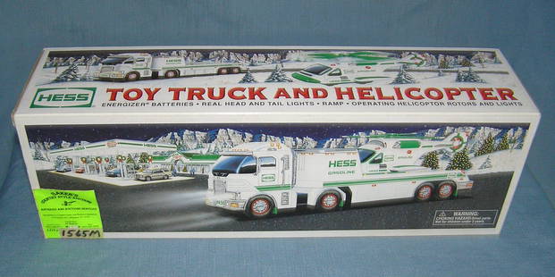 Vintage Hess Toy Truck and helicopter scarcer: Vintage Hess Toy Truck and helicopter scarcer est. value $60-$70