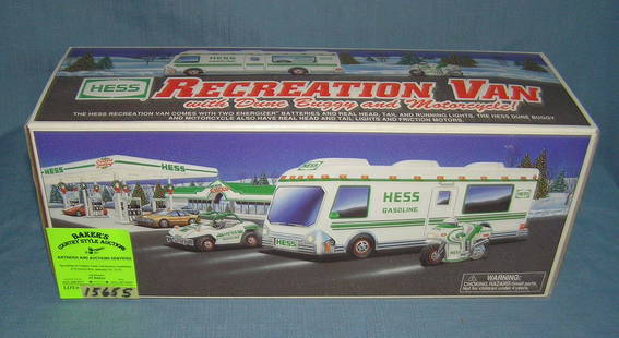 Vintage Hess Recreation van with dune buggy and motorcycle: Vintage Hess Recreation van with dune buggy and motorcycle scarcer toy est. value $60-$70