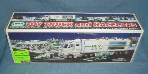 Vintage Hess Toy Truck and racers: Vintage Hess Toy Truck and racers scarcer toy est. value $60-$70