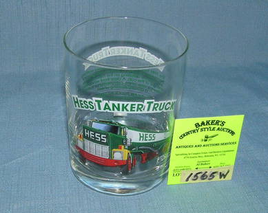 Vintage Hess Tanker Truck truck promotional drinking glass: Vintage Hess Tanker Truck truck promotional drinking glass est. value $25-$30