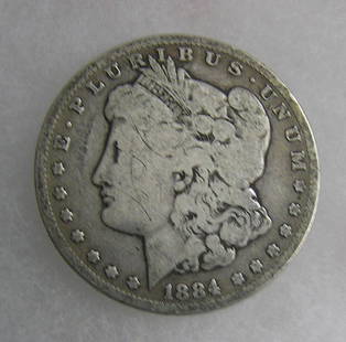 1884 Morgan silver dollar very good condition: 1884 Morgan silver dollar very good condition est. value $65.00-$75.00