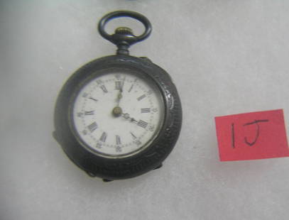 Antique 800 fine silver pocket watch: Antique 800 fine silver pocket watch by remontoir marked in case 10 rubies est. value $400.00-$450.00
