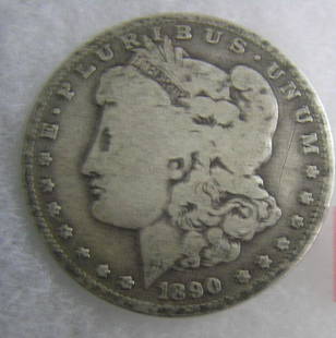 1890O Morgan silver dollar very fine condition: 1890O Morgan silver dollar very fine condition est. value $65.00-$75.00