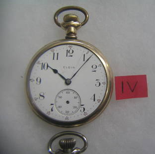 Elgin antique pocket watch gold filled case: Elgin antique pocket watch gold filled case with safety pinion movement USA condition as found est. value $350.00-$400.00