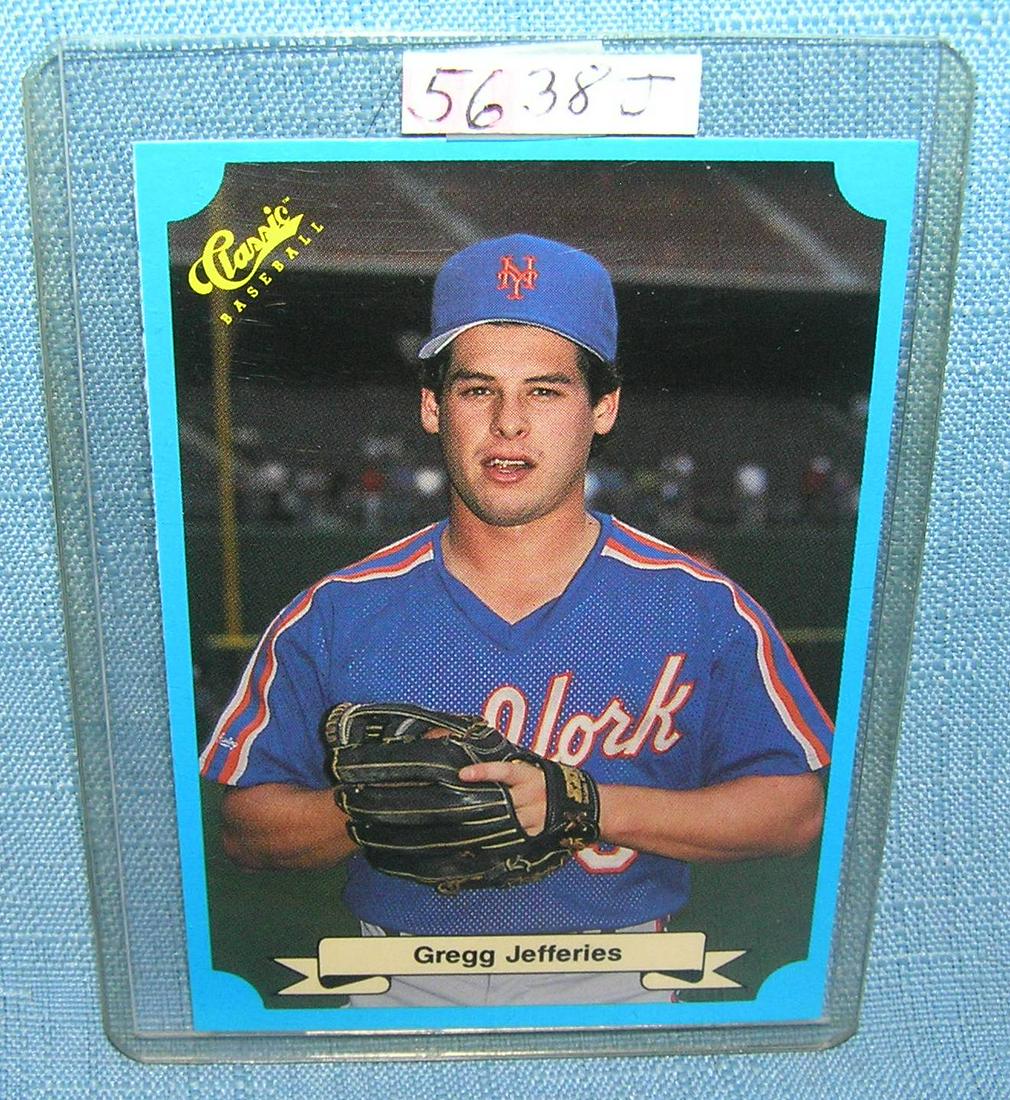 Gregg Jeffries rookie baseball card: Gregg Jeffries rookie baseball card est. value $25.00-$30.00