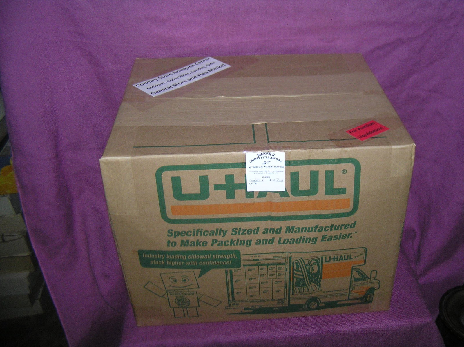 Moving and Storage Company mystery box lot: Moving and Storage Company mystery box lot marked Country Store Antiques Center: Antiques, Collectibles, Candies, Gifts, General Store and Flea Market part of a moving and storage company seized or un