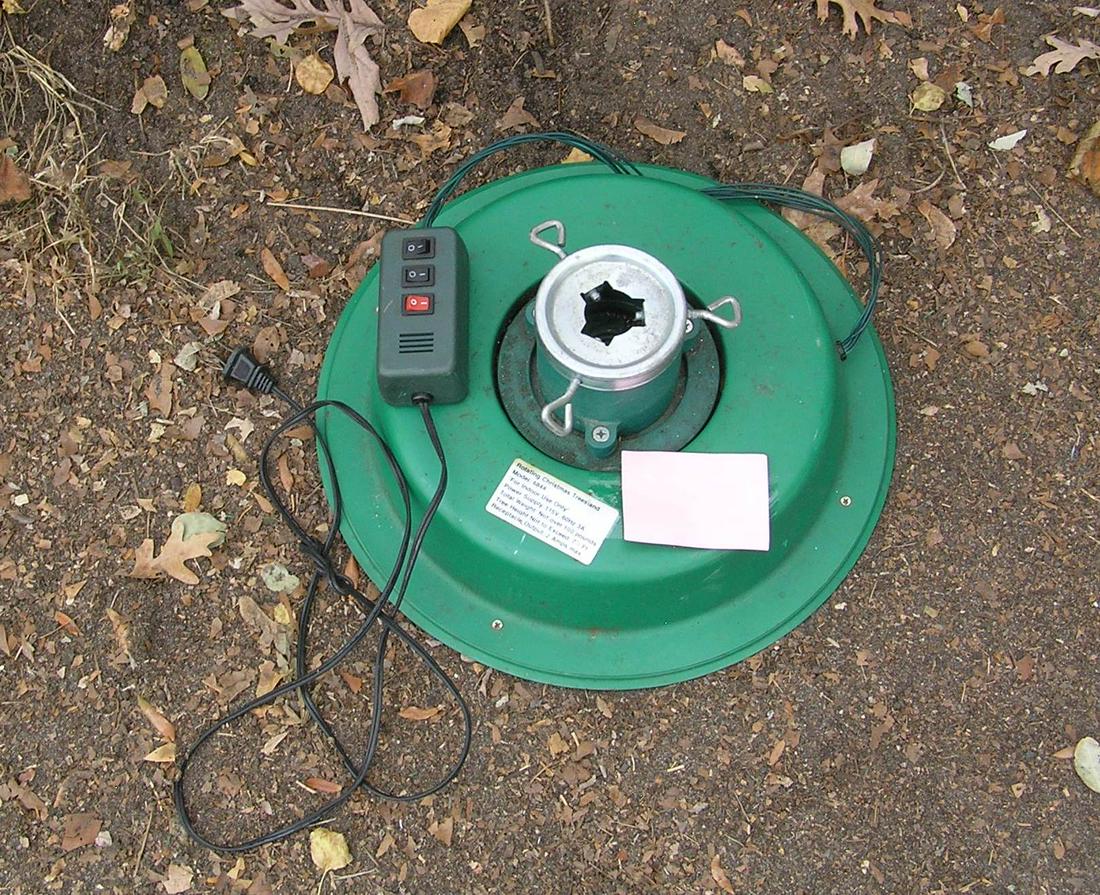 Electronic revolving Christmas tree stand: Electronic revolving Christmas tree stand est. value $30.00-$40.00