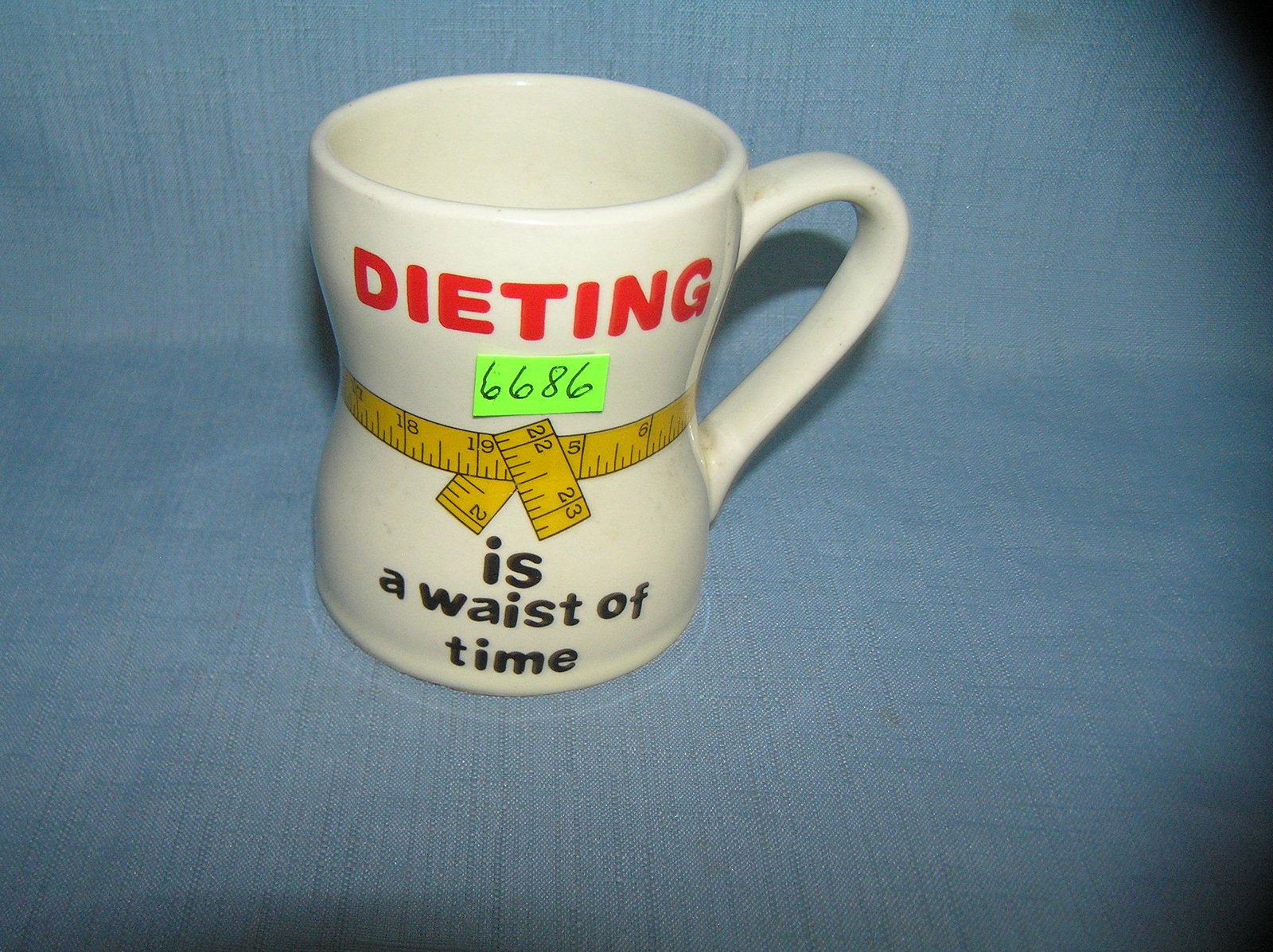 Vintage dieting themed coffee mug: Vintage dieting themed coffee mug est. value $15.00-$20.00