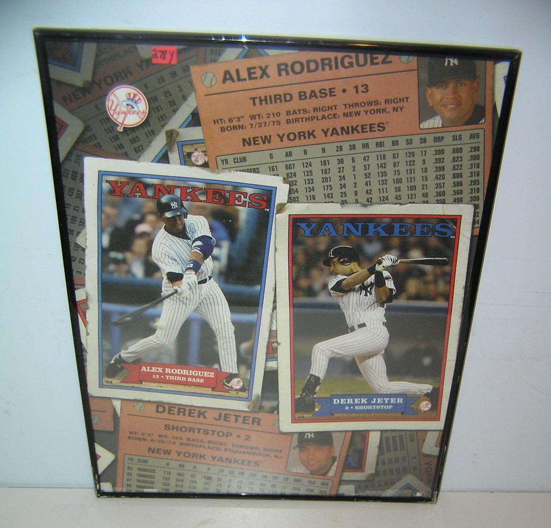 Derek Jeter and Alex Rodriguez framed poster: Vintage Derek Jeter and Alex Rodriguez framed sports poster est. value $30.00-$35.00