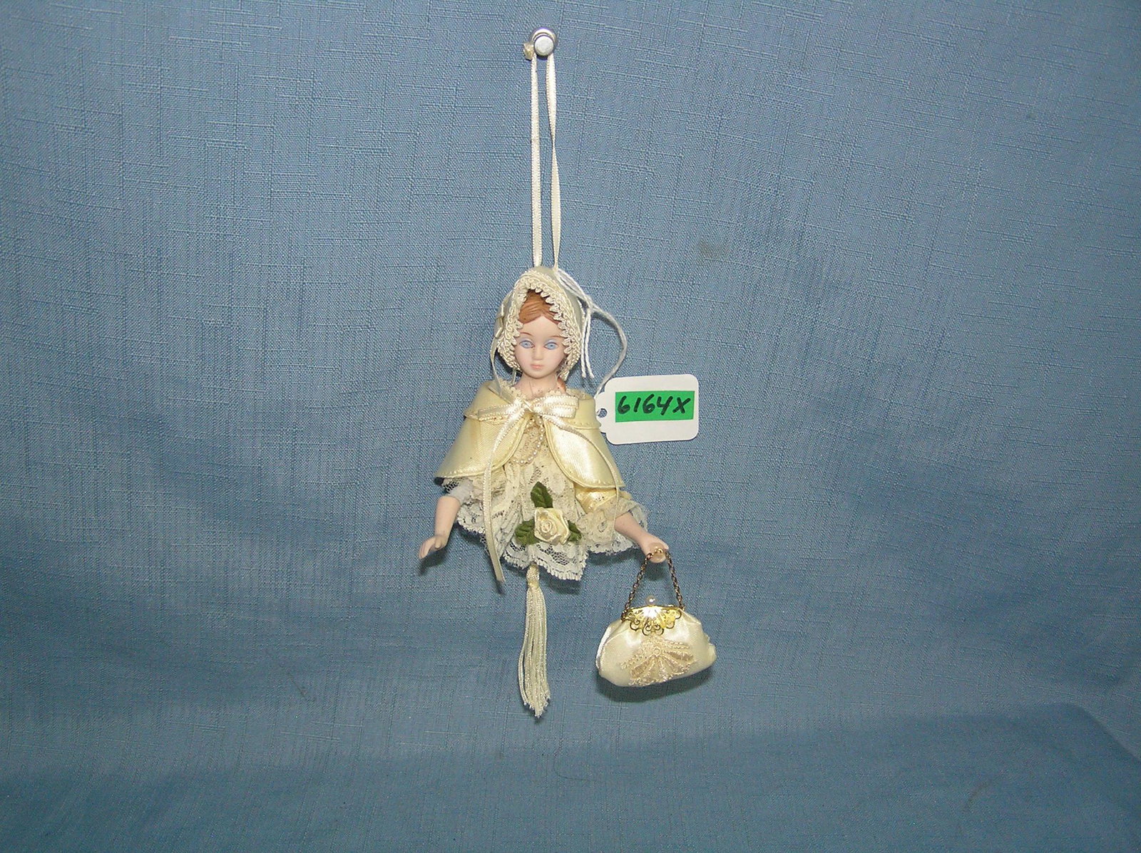 Vintage half doll figural ornament: Vintage half doll figural ornament est. value $30.00-$35.00