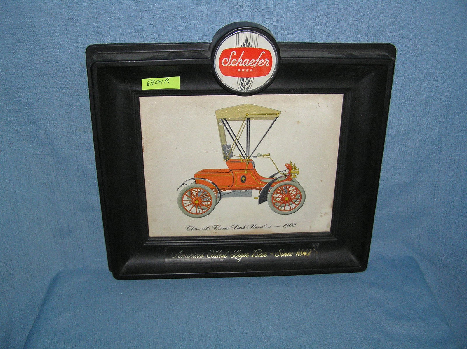 Schaefer Beer original 1950's advertising sign: Schaefer Beer original 1950's advertising sign est. value $100.00-$125.00
