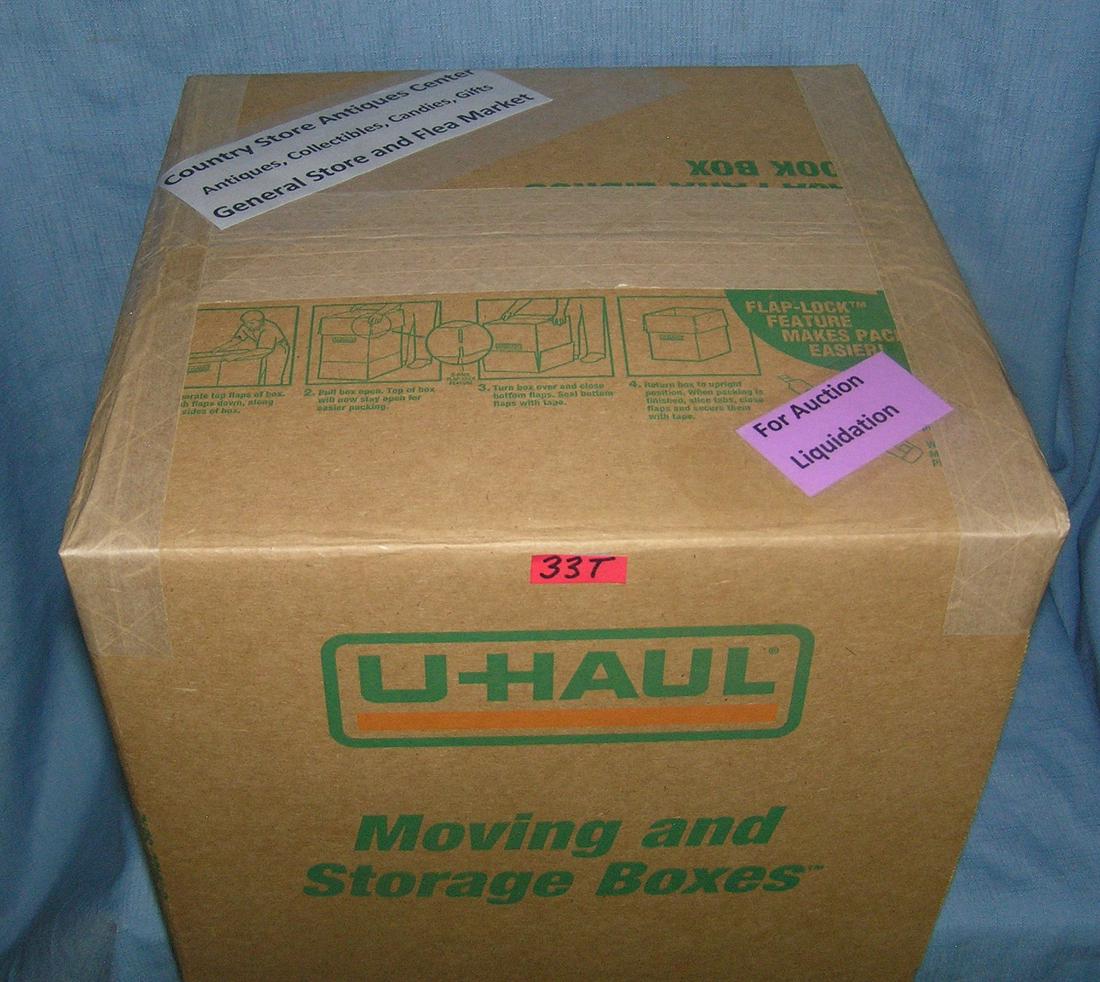 Moving and Storage Company mystery box lot: Moving and Storage Company mystery box lot marked The Country Store Antiques Center: Antiques, Collectibles, Candies, Gifts, General Store and Flea Market part of a moving and storage company seized o