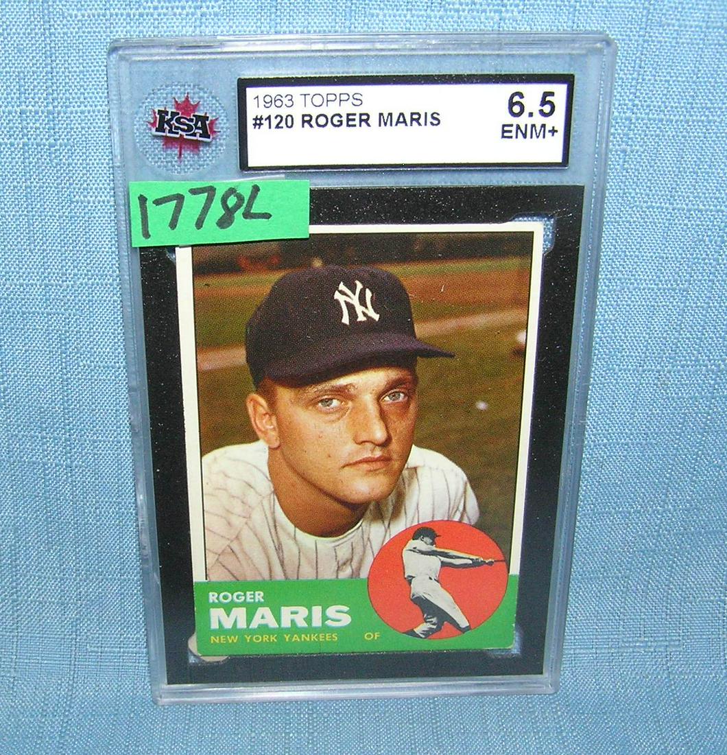 Roger Maris 1963 Topps graded baseball card: Roger Maris 1963 Topps graded baseball card est. value $500.00-$600.00