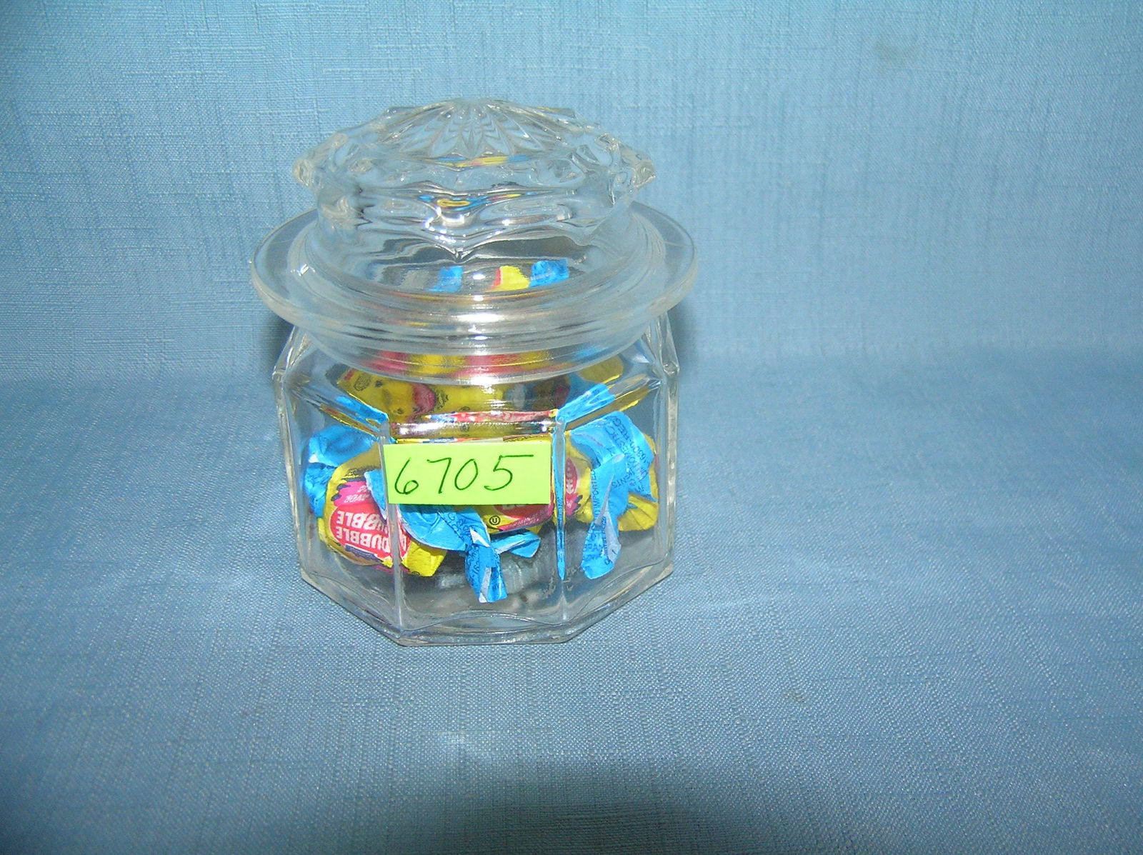 Vintage glass candy container: Vintage glass candy container est. value $15.00-$20.00