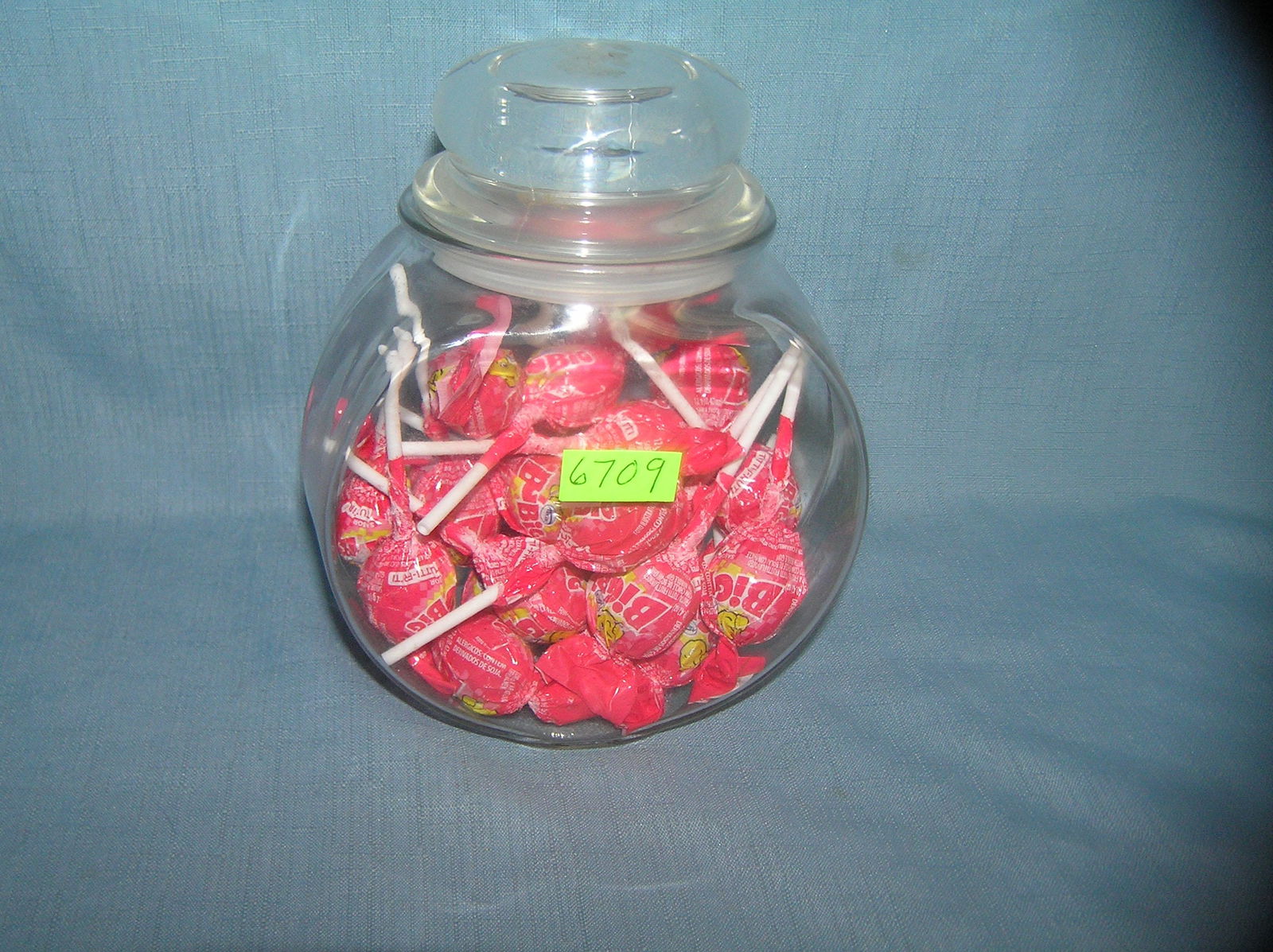 Vintage glass candy container: Vintage glass candy container est. value $20.00-$25.00
