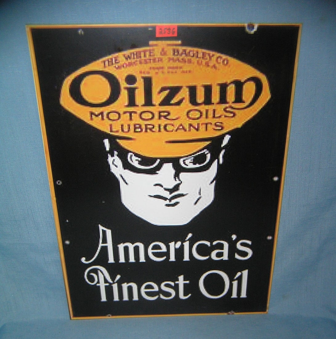 Oilzum Motor Oil Retro Style Advertising Sign Auction