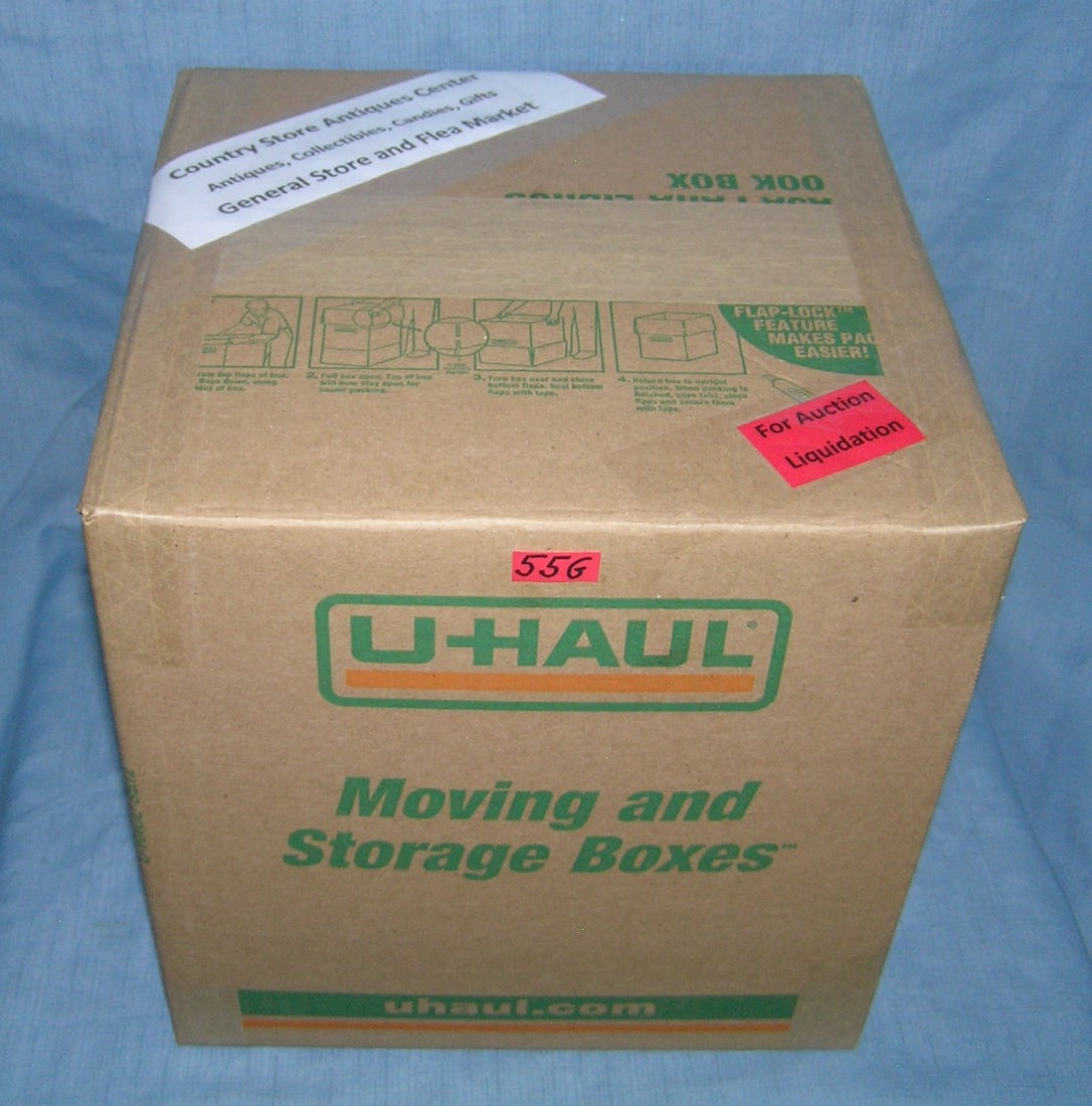Moving and Storage Company mystery box lot: Moving and Storage Company mystery box lot marked The Country Store Antiques Center: Antiques, Collectibles, Candies, Gifts, General Store and Flea Market part of a moving and storage company seized o