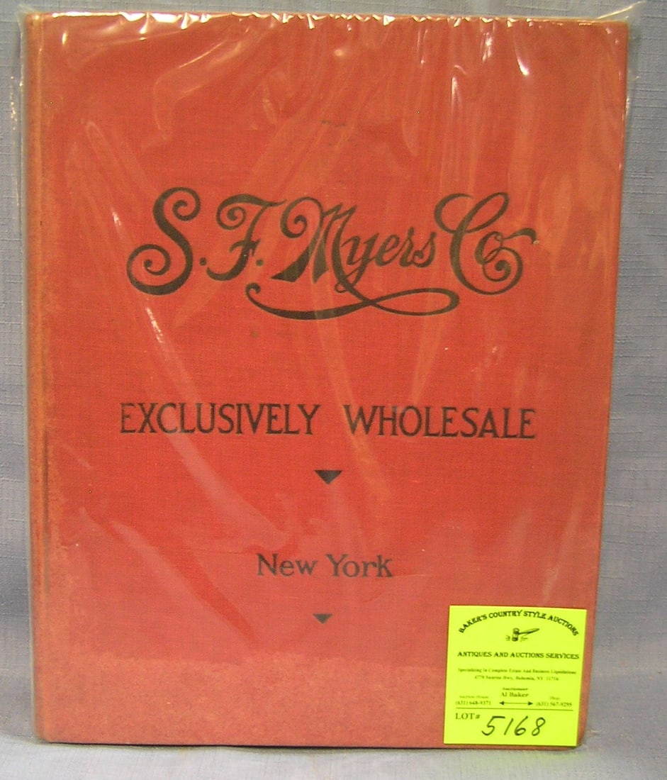SF Myers and company jewelry wholesaler?s catalog: SF Myers and company exclusive jewelry wholesaler?s hard cover catalog wholesalers of NYC. Illustrated and extremely scarce $275.00-$325.00
